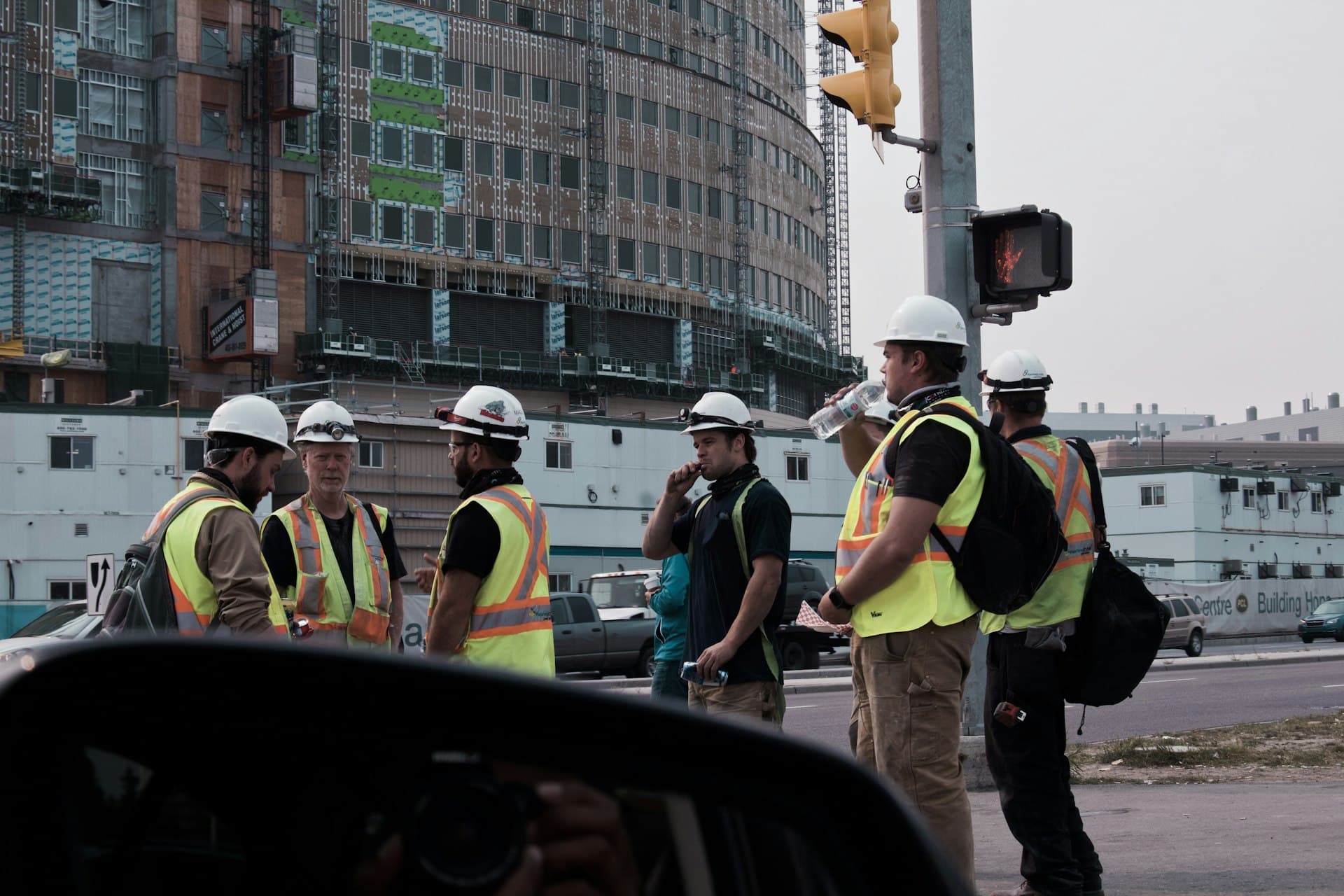 Construction crew at a job site